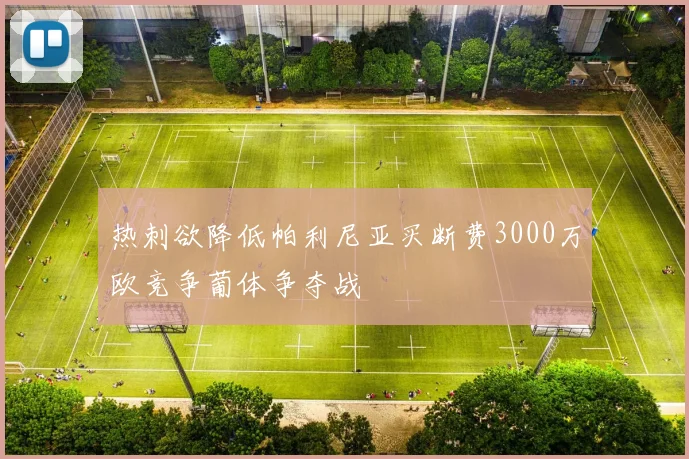 热刺欲降低帕利尼亚买断费3000万欧竞争葡体争夺战